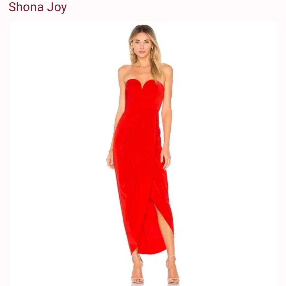 NWT Shona Joy Strapless red Dress for special occasions
